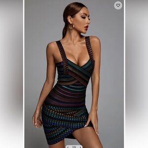 Rainbow Bandage dress
